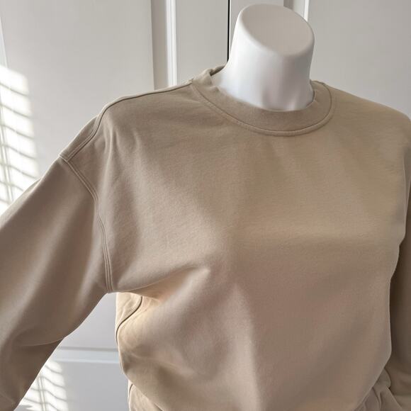 Lululemon Perfectly Oversized Crew Trench Tan Beige Sweatshirt Women’s Size 8 - Picture 4 of 10